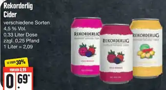 Edeka Rekorderlig Cider 0,33 Liter Dose Angebot