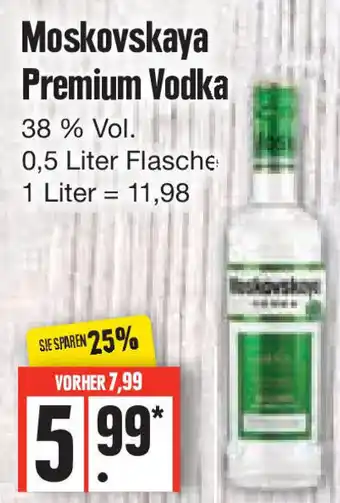 Edeka Moskovskaya Premium Vodka 0,5 Liter Flasche Angebot