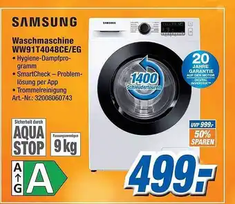 Expert Technomarkt Samsung waschmaschine ww91t404ce.eg Angebot