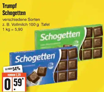 Edeka Trumpf Schogetten 100 g Tafel Angebot