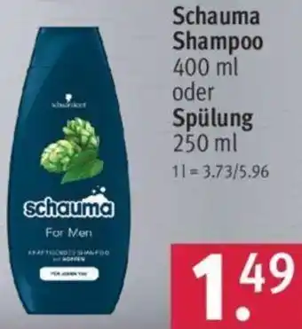 Rossmann Schauma Shampoo 400 ml oder Spülung 250 ml Angebot