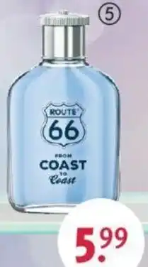 Rossmann Route 66 From Coast to Coast oder Easy Way of Life oder The Road to Paradise is Rough EdT Spray 100 ml Angebot