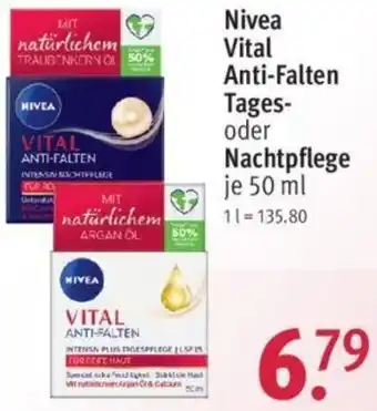 Rossmann Nivea Vital Anti Falten Tages oder Nachtpflege 50 ml Angebot