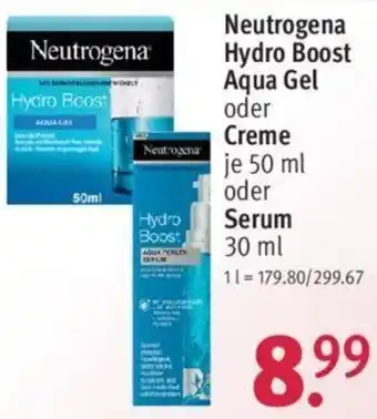 Rossmann Neutrogena Hydro Boost Aqua Gel oder Creme 50 ml oder Serum 30 ml Angebot