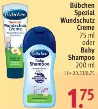 Rossmann Bübchen Spezial Wundschutz Creme 75 ml oder Baby Shampoo 200 ml Angebot