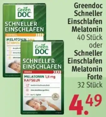 Rossmann Greendoc Schneller Einschlafen Melatonin 40 Stück oder Schneller Einschlafen Melatonin Forte 32 Stück Angebot