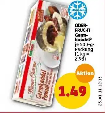 PENNY Oderfrucht Germknödel500g Angebot