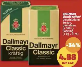 PENNY Dallmayr Classic Kaffee 500 g Packung Angebot