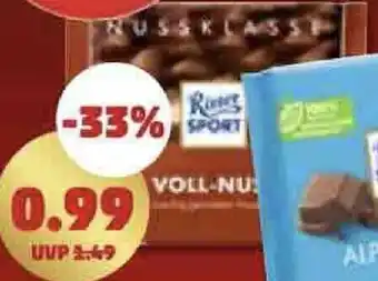 PENNY Ritter Sport Nuss Klasse 100 g Tafel Angebot