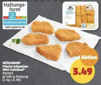 PENNY Mühlenhof Frische Schweine Mini Schnitzel 500 g Packung Angebot