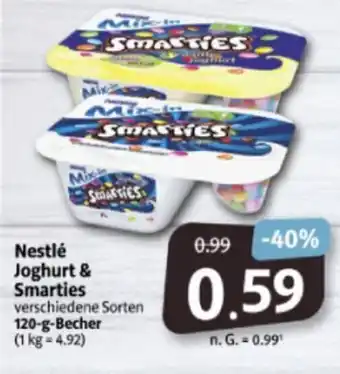 Markant Markt Nestle Joghurt mit Smarties 120g Angebot