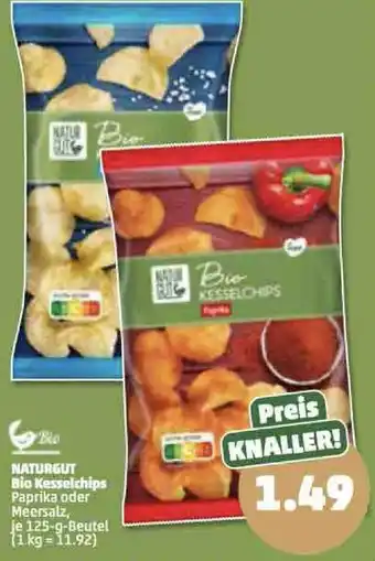 PENNY Naturgut Bio Kesselchips 125 g Beutel Angebot