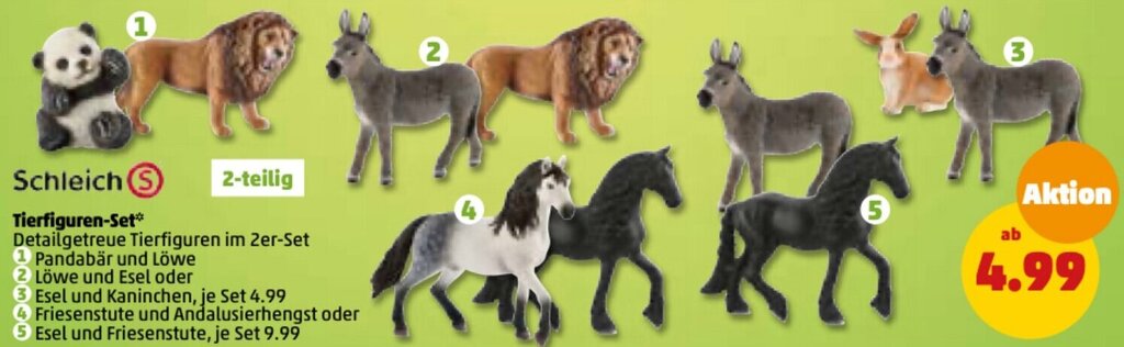 Schleich Tierfiguren Set Angebot bei PENNY