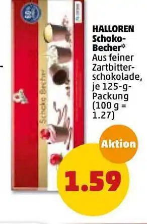 PENNY Halloren Schoko-Becher 125g Angebot