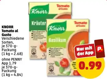 PENNY Knorr Tomato al Gusto 370 g Packung Angebot