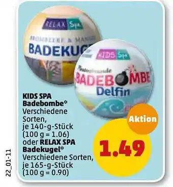 PENNY Kids Spa Badebombe Oder Relax Spa Badekugel Angebot