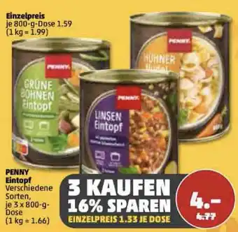 PENNY Penny Eintopf 3x800 g Dose Angebot