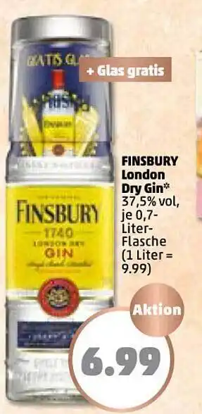 PENNY Finsbury London Dry Gin 0,7L Angebot