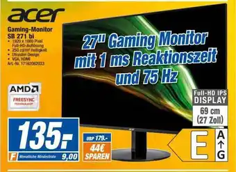 expert Techno Land Acer gaming-monitor sb271bi Angebot