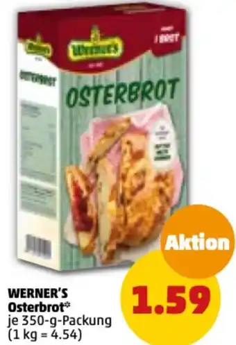 PENNY Werner's Osterbrot 350 g Packung Angebot