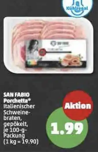 PENNY San Fabio Porchetta 100 g Packung Angebot