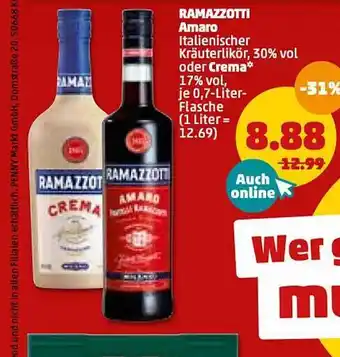 PENNY Ramazzotti Amaro Oder Crema 0,7L Angebot