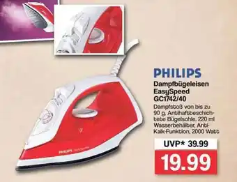 Famila Nord West Philips -Dampfbügeleisen EasySpeed GC1742/40 Angebot