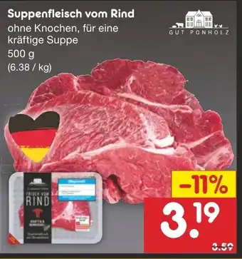 Netto Marken-Discount Suppenfleisch vom Rind 500g Angebot