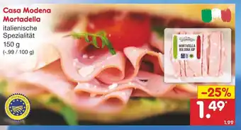 Netto Marken-Discount Casa Modena Mortadella 150g Angebot