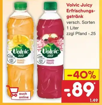 Netto Marken-Discount Volvic Juicy Erfrischungsgetränk 1L Angebot