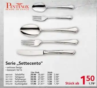 Selgros Pintinox Besteck-Serie Settecento Angebot