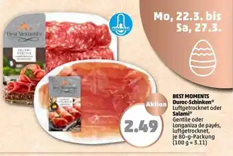 PENNY Best Moments Duroc-schinken Oder Salami 80g Angebot