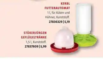 Bauhaus Kerbl futterautomat oder stückerjürgen oder geflügeltränke Angebot