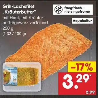 Netto Marken-Discount Grill Lachsfilet Kräuterbutter 250g Angebot