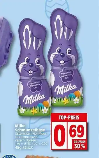 Elli Markt Milka schmunzelhase Angebot