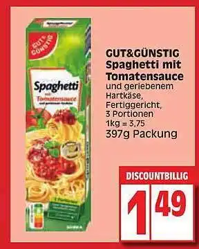 Edeka Gut & günstig spaghetti mit tomatensauce Angebot