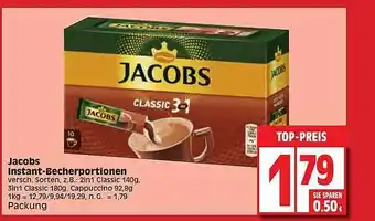 Edeka Jacobs instant becherportionen Angebot