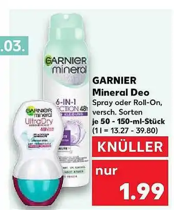 Kaufland Garnier mineral deo Angebot