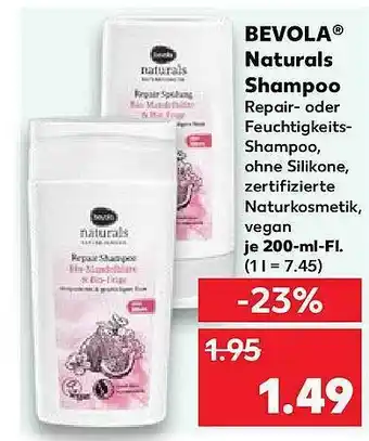 Kaufland Bevola naturals shampoo Angebot