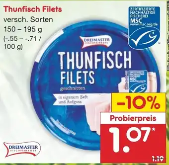 Netto Marken-Discount Thunfisch Filets 150-195g Angebot