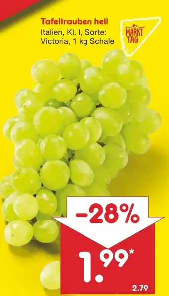 Netto Marken-Discount Tafeltrauben hell 1kg Angebot