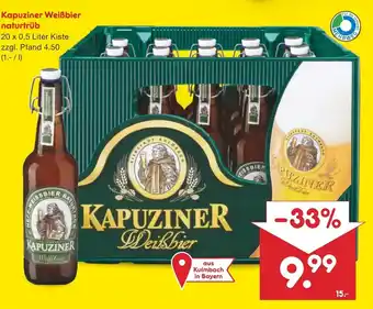 Netto Marken-Discount Kapuziner Weißbier naturtrüb 20x0,5L Angebot