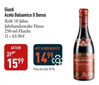Galeria Markthalle Giusti Aceto Balsamico Il Denso 250ml Angebot