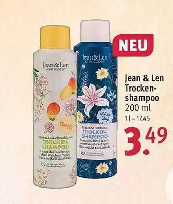 Rossmann Jean & len trocken shampoo Angebot