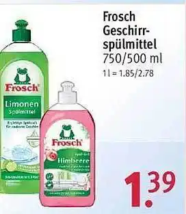 Rossmann Frosch geschirr spülmittel Angebot