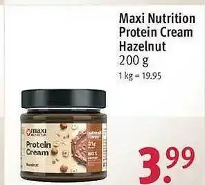 Rossmann Maxi nutrition protein cream hazelnut Angebot