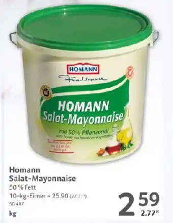 Selgros Homann Salat-Mayonnaise 1kg Angebot