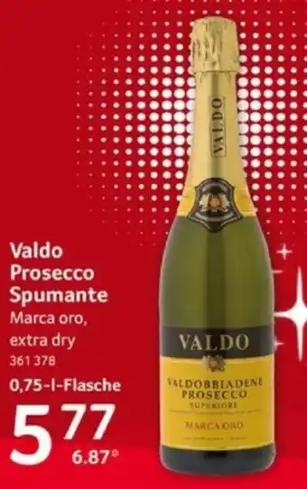 Selgros Valdo Prosecco Spumante 750ml Angebot