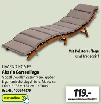 Lidl Livarno Home Akazie Gartenliege Angebot
