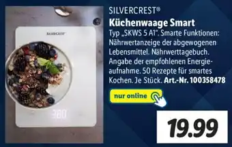 Lidl Silvercrest Küchenwaage Smart ,,SKWS 5 A1" Angebot